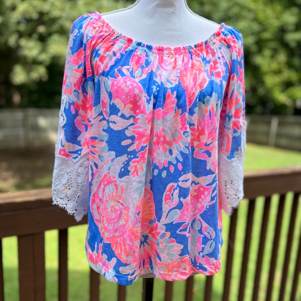 Lilly Pulitzer zaylee off the shoulder top